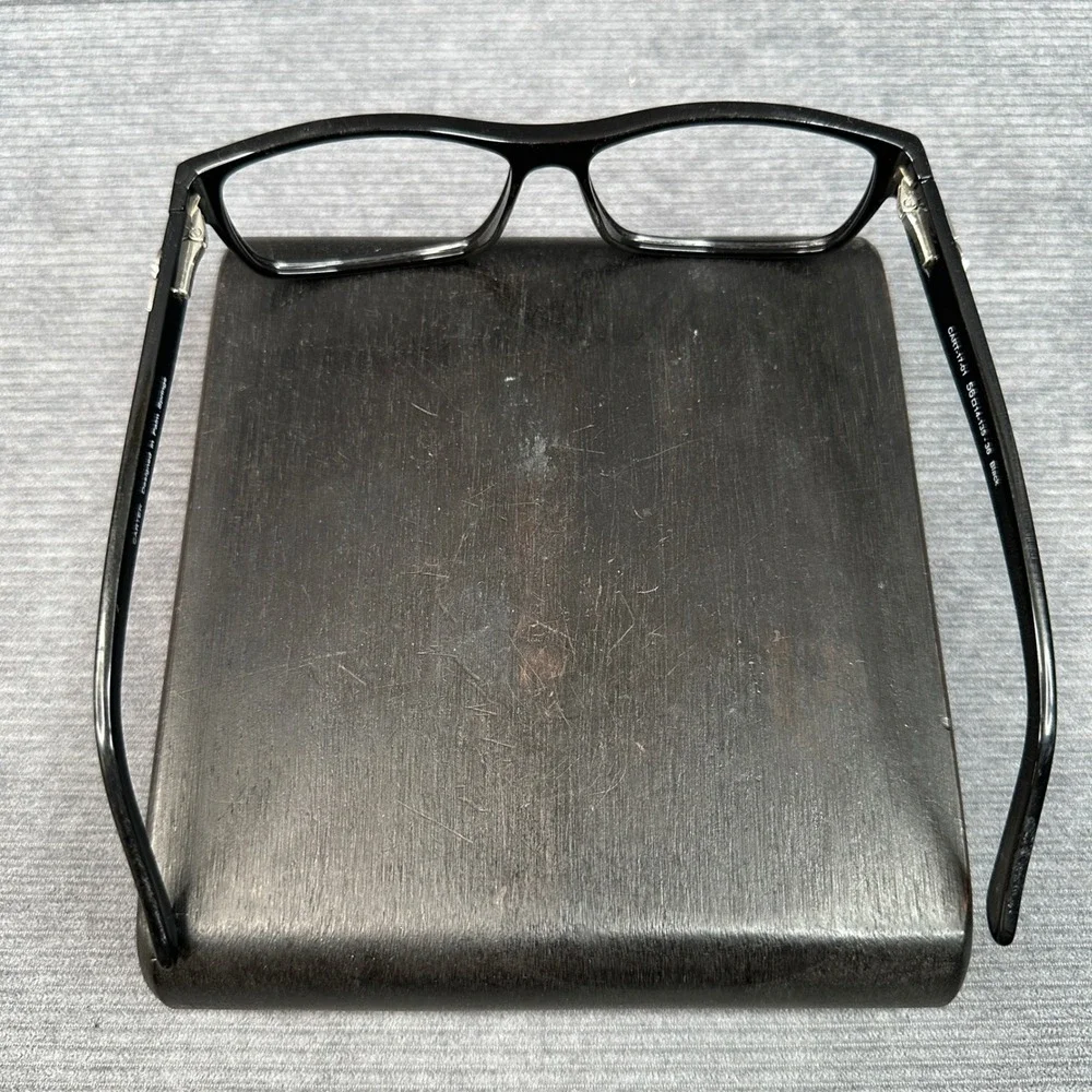 Carter Black Rectangular Y2k Eyeglasses Frames CART-17-01 56-14-135 Palm Springs